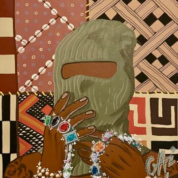 Картина под названием "AFRICAN DRIP - RAPH…" - Hugues Matumona, Подлинное произведение искусства, Акрил