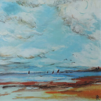 Peinture intitulée "Paysage de ciel et…" par Hugues Renck, Œuvre d'art originale, Acrylique
