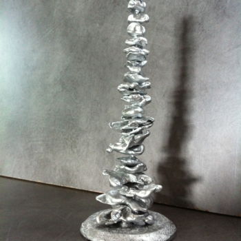 Sculpture titled "composition 3" by Hugues Zabern, Original Artwork, Metals