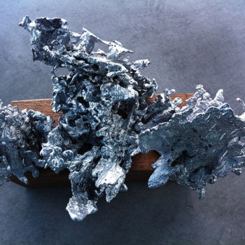 Sculpture titled "Fragments de fourmi…" by Hugues Zabern, Original Artwork, Metals
