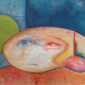 Pittura intitolato "allo maman bobo" da Hugues Boucry, Opera d'arte originale, Acrilico