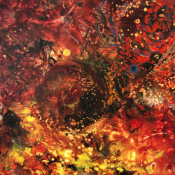 Malerei mit dem Titel "Magma" von Hugues Boucry, Original-Kunstwerk, Acryl