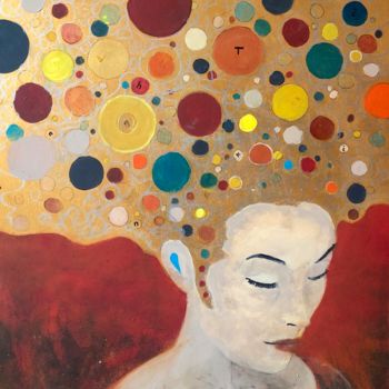 Peinture intitulée "thinking" par Hugues Boucry, Œuvre d'art originale, Acrylique