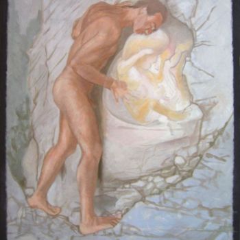 Painting titled "A l'écoute de la pi…" by Hugues Delbergue, Original Artwork