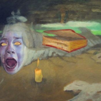Pittura intitolato "Terreur de la lumie…" da Hugues Delbergue, Opera d'arte originale