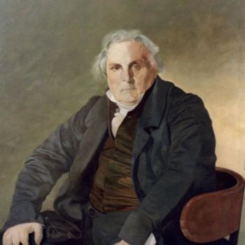 Painting titled "Mr Bertin - Ingres" by Hugues Delbergue, Original Artwork
