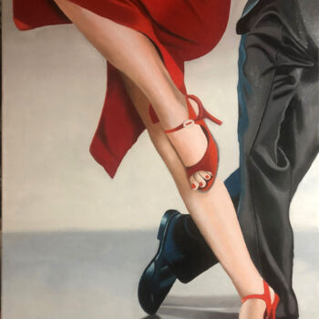 Painting titled "Tango" by Hugues Rubio, Original Artwork, Oil