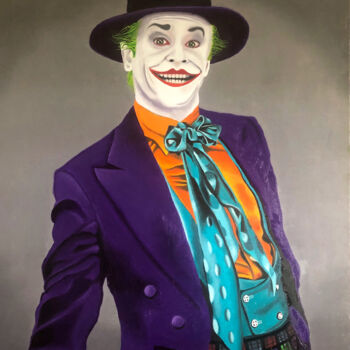 Peinture intitulée "Le Joker 2" par Hugues Rubio, Œuvre d'art originale, Huile