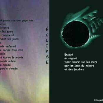 Digitale Kunst mit dem Titel "Éclipse" von Huguette Bertrand, Original-Kunstwerk