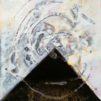 Картина под названием "Grayscale-10" - Hui Li, Подлинное произведение искусства, Акрил Установлен на Деревянная рама для нос…