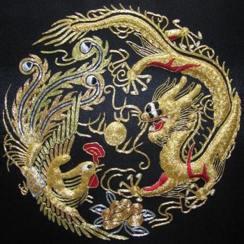 Artcraft titled "dragon-and-phoenix-…" by Huifen Yao, Original Artwork