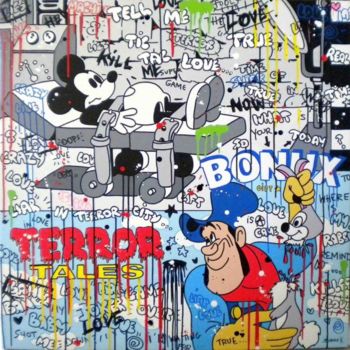 Pittura intitolato "BONUX GIFT IN TERRO…" da Johanne 8, Opera d'arte originale
