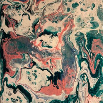 Painting titled "Acrylic pour no. 2" by Hulin Contin, Original Artwork, Acrylic