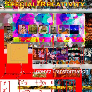 Digitale Kunst mit dem Titel "Special relativity" von Humans Sato, Original-Kunstwerk, 2D digitale Arbeit