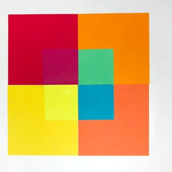 Collages intitulée "Collage Hot Color" par Humberto Cesar Pornaro, Œuvre d'art originale, Collages