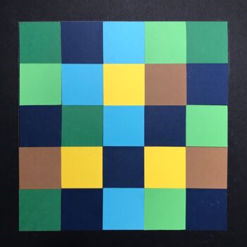 Colagens intitulada "Collage color table…" por Humberto Cesar Pornaro, Obras de arte originais, Colagens