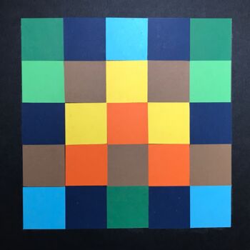 Collages intitolato "Collage color table…" da Humberto Cesar Pornaro, Opera d'arte originale, Collages