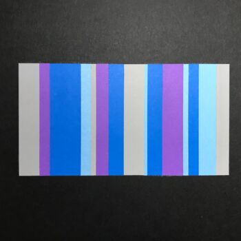 Collages intitulée "Collage Blue vertic…" par Humberto Cesar Pornaro, Œuvre d'art originale, Collages Monté sur Carton