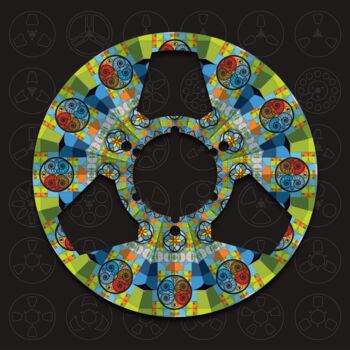 Arts numériques intitulée "Mandala R2R" par Humberto Cesar Pornaro, Œuvre d'art originale, Impression numérique