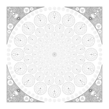 Arte digitale intitolato "Reel Mandala White" da Humberto Cesar Pornaro, Opera d'arte originale, Stampa digitale
