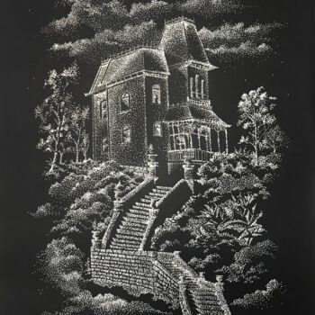 Peinture intitulée "House Psychosis" par Humberto Cesar Pornaro, Œuvre d'art originale, Acrylique