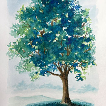 Pintura titulada "Hand Tree" por Humberto Cesar Pornaro, Obra de arte original, Acuarela
