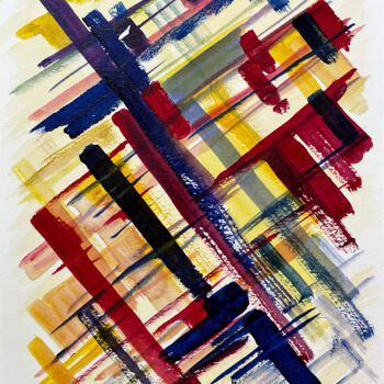 Peinture intitulée "Abstraction 7" par Humberto Cesar Pornaro, Œuvre d'art originale, Aquarelle
