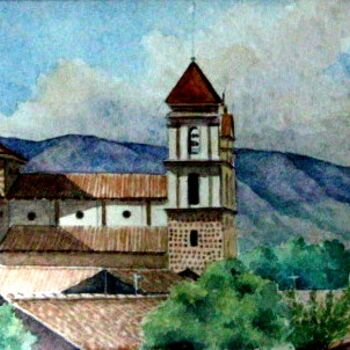 Pintura titulada "Santa Fe de Antioqu…" por Humberto Chaves, Obra de arte original