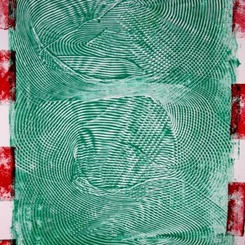Peinture intitulée "Green vibration." par Hunka Tibor, Œuvre d'art originale, Acrylique