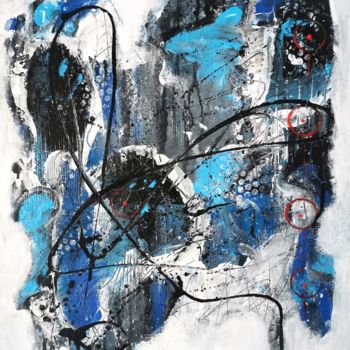绘画 标题为“Abstrait bleu” 由Patricia Hurbourg, 原创艺术品, 丙烯