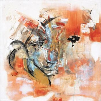 Painting titled "Mozart" by Hurio, Original Artwork, Acrylic Mounted on Wood Stretcher frame