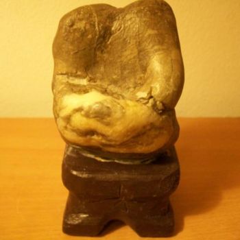 Sculpture titled "MAX, MY DOG" by Neil Bernardis, Original Artwork, Stone