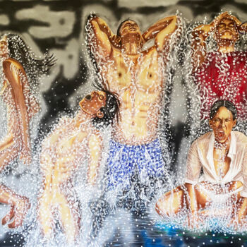 Malerei mit dem Titel "Rain Over Me 2" von Hüseyin Ak, Original-Kunstwerk, Öl