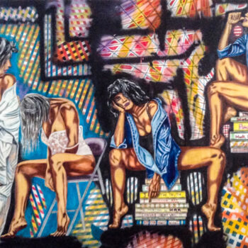 Painting titled "Sexy Mood III" by Hüseyin Ak, Original Artwork, Oil