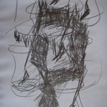 Dibujo titulada "DESEN 13" por Hüseyi̇N Şahi̇N, Obra de arte original, Carbón