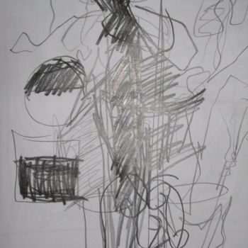 Drawing titled "DESEN 11" by Hüseyi̇N Şahi̇N, Original Artwork, Charcoal