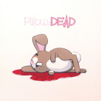 Peinture intitulée "Dead pet n°5. "Pilo…" par Hyane, Œuvre d'art originale, Bombe aérosol