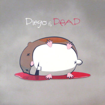 Pintura titulada "Dead pet n°1. "Dieg…" por Hyane, Obra de arte original, Pintura al aerosol