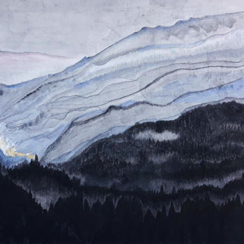 "Le silence de la mo…" başlıklı Tablo Hysao Takagi tarafından, Orijinal sanat, Mürekkep