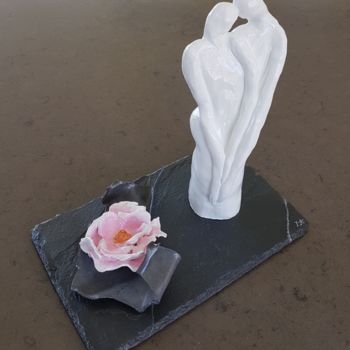 Sculpture intitulée "Tendresse" par Isabelle Angele, Œuvre d'art originale, Argile