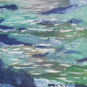Картина под названием "дельфины" - Варвара, Подлинное произведение искусства, Акрил