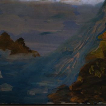 Картина под названием "вода" - Варвара, Подлинное произведение искусства, Акрил