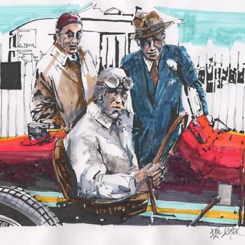 Painting titled "Automobile Racing A…" by Paul Guyer, Original Artwork