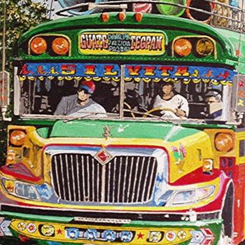 Painting titled "Chicken Bus, Guatem…" by Paul Guyer, Original Artwork, Oil