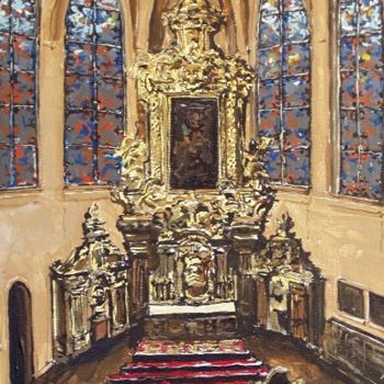 Painting titled "Prague 3, Acrylics,…" by Paul Guyer, Original Artwork, Oil