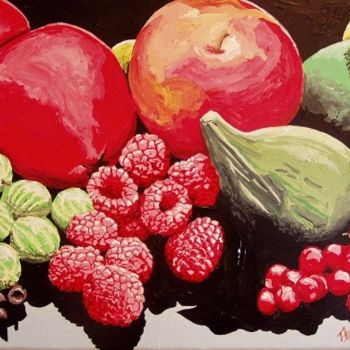 Painting titled "Fruit No. 1" by Paul Guyer, Original Artwork