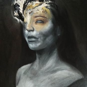 Malerei mit dem Titel "Phantom Queen" von Ian Jo Semira, Original-Kunstwerk, Öl