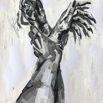 Картина под названием "Эротика на минималк…" - Яна Венедчук, Подлинное произведение искусства, Коллажи