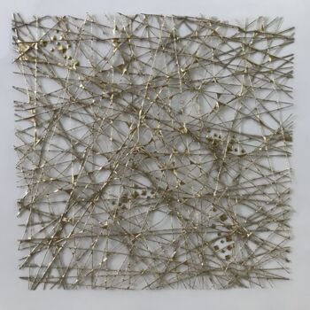 Art textile intitulée "Tangled" par Iana Volga, Œuvre d'art originale, Fil