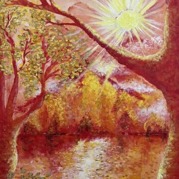 Painting titled "Colors of Autumn" by Iana Volga, Original Artwork, Acrylic